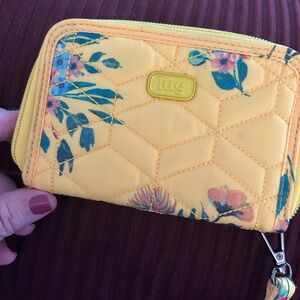 Lug rodeo wallet in Bouquet Yellow.